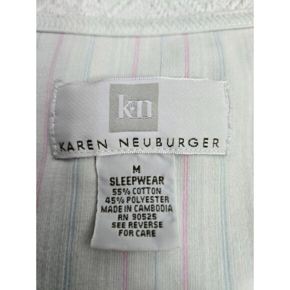 Karen Neuburger M Sleeveless Floral Print Nightgown 55% Cotton 45% Polyester Lig - Picture 3 of 4